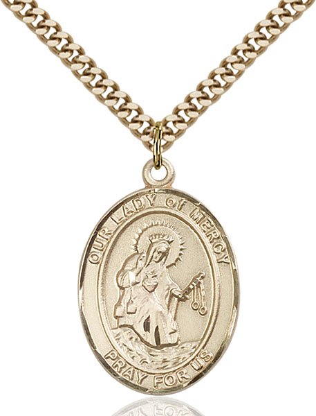 Gold-Filled Our Lady of Mercy Pendant