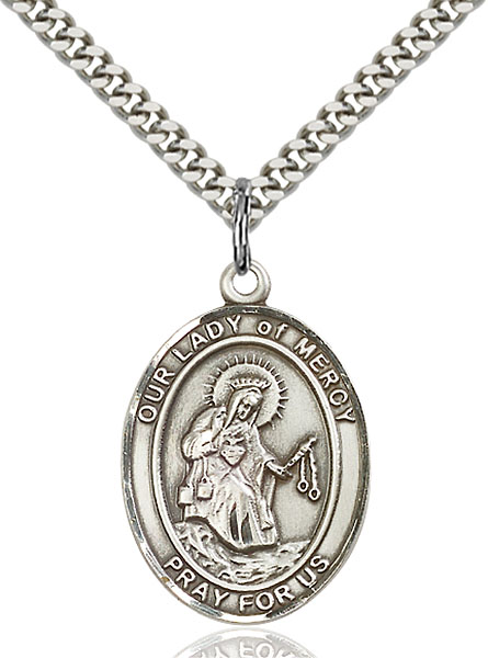 Sterling Silver Our Lady of Mercy Pendant