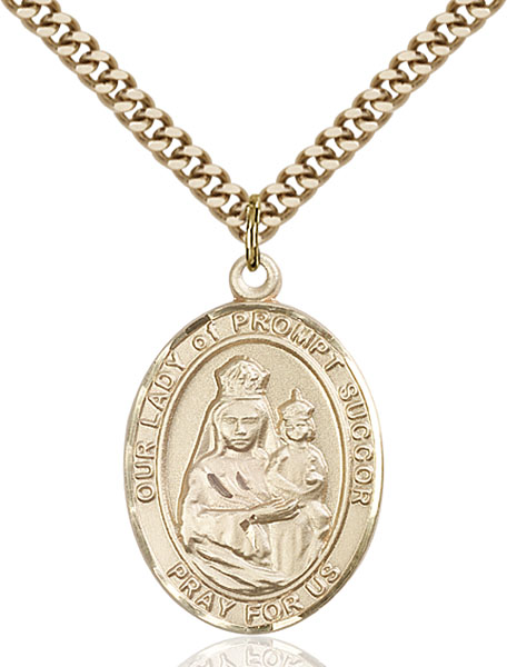 Gold-Filled Our Lady of Prompt Succor Pendant