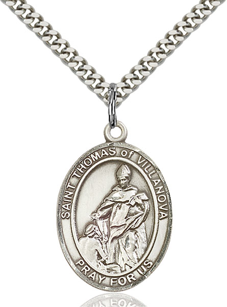 Sterling Silver St. Thomas of Villanova Pendant