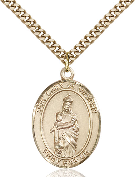 Gold-Filled Our Lady of Victory Pendant