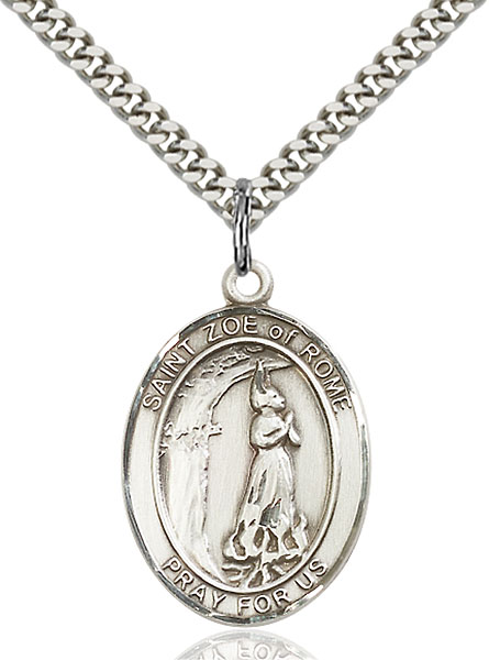 Sterling Silver St. Zoe of Rome Pendant