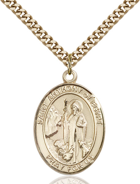 Gold-Filled St. Anthony of Egypt Pendant