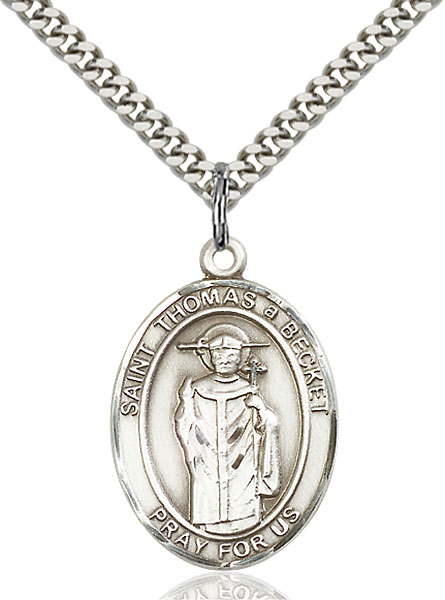 Sterling Silver St. Thomas A Becket Pendant