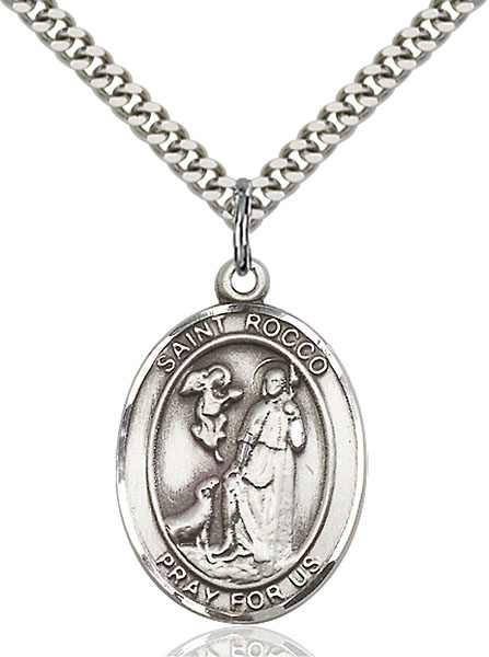 Sterling Silver St. Rocco Pendant