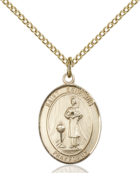Gold-Filled St. Genesius of Rome Pendant