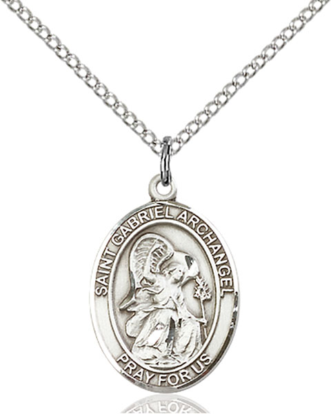 Sterling Silver St. Gabriel the Archangel Pendant