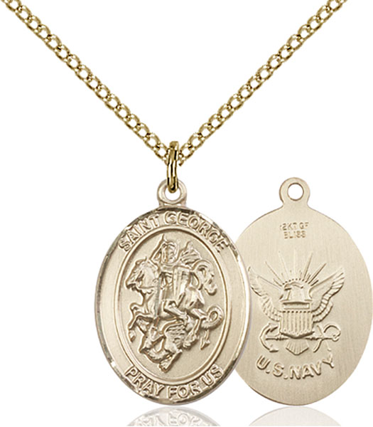 Gold-Filled St. George Navy Pendant