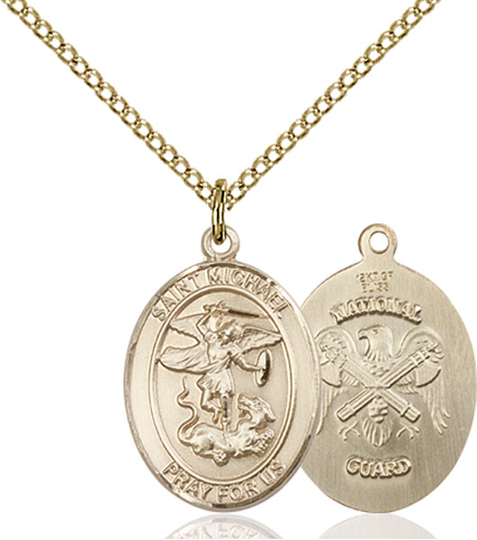 Gold-Filled St. Michael National Guard Pendant
