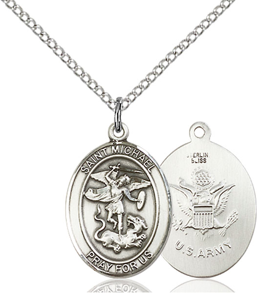 Sterling Silver St. Michael Army Pendant
