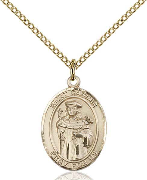 Gold-Filled St. Casimir of Poland Pendant