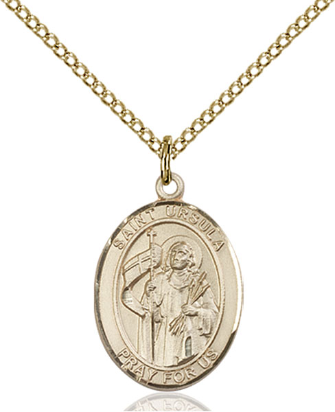 Gold-Filled St. Ursula Pendant