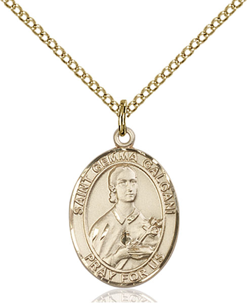 Gold-Filled St. Gemma Galgani Pendant