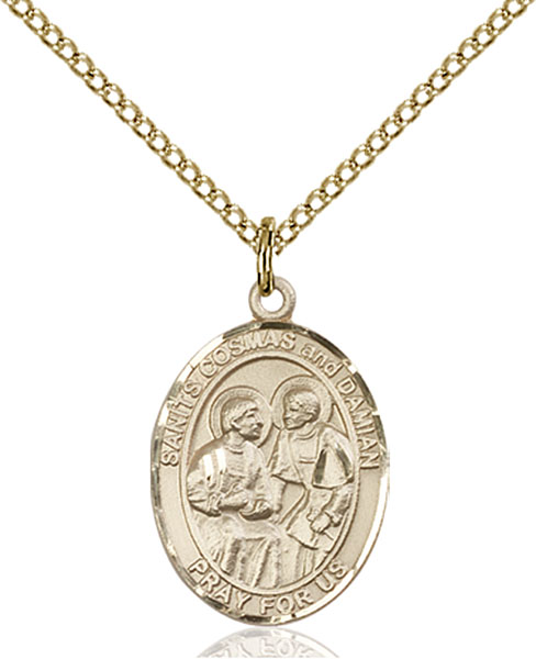 Gold-Filled Sts. Cosmas & Damian Pendant