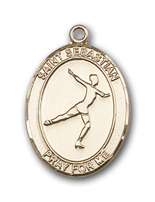 Gold-Filled St. Sebastian Figure Skating Pendant