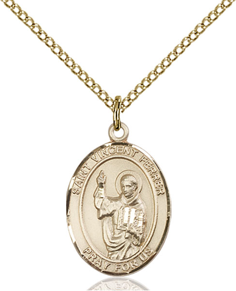 Gold-Filled St. Vincent Ferrer Pendant