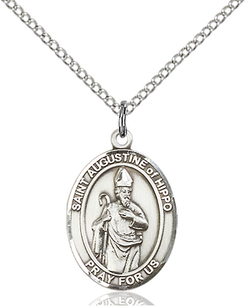 Sterling Silver St. Augustine of Hippo Pendant