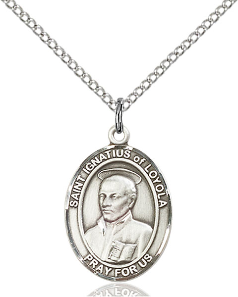 Sterling Silver St. Ignatius of Loyola Pendant