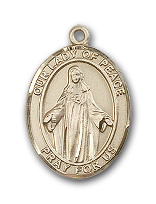 Gold-Filled Our Lady of Peace Pendant