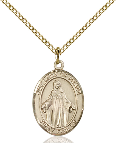 Gold-Filled Our Lady of Peace Pendant