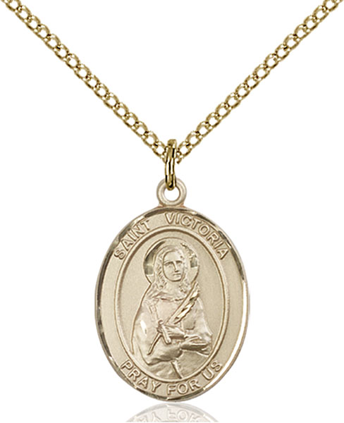 Gold-Filled St. Victoria Pendant