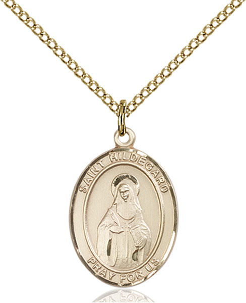 Gold-Filled St. Hildegard Von Bingen Pendant