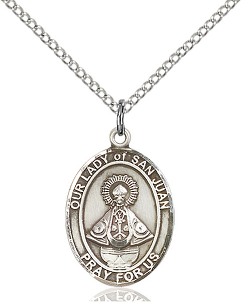 Sterling Silver Our Lady of San Juan Pendant