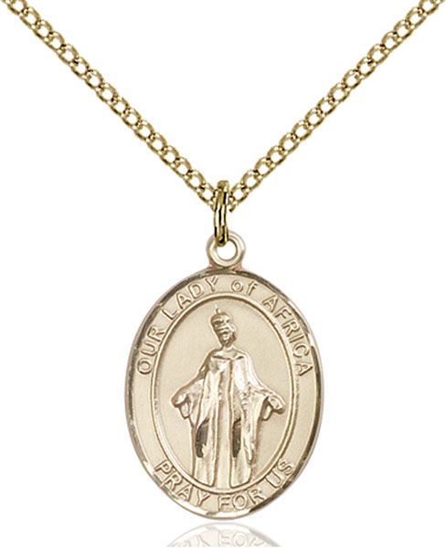 Gold-Filled Our Lady of Africa Pendant