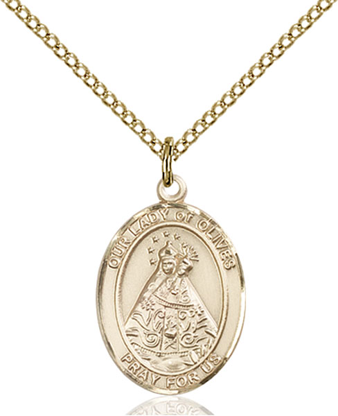 Gold-Filled Our Lady of Olives Pendant