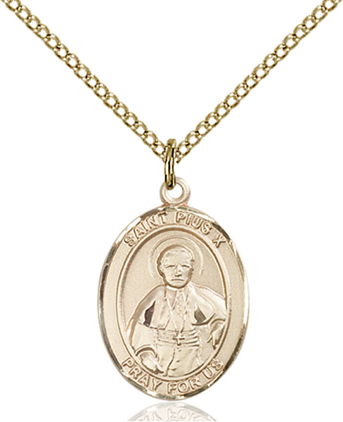 Gold-Filled St. Pius X Pendant