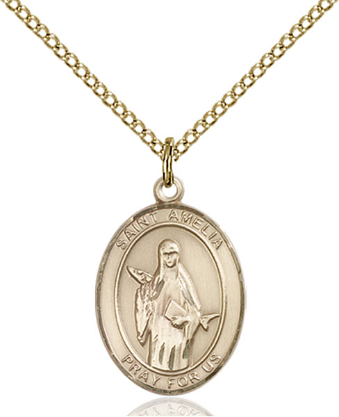 Gold-Filled St. Amelia Pendant