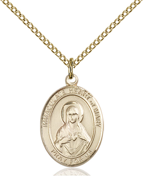 Gold-Filled Immaculate Heart of Mary Pendant
