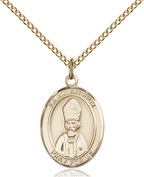 Gold-Filled St. Anselm of Canterbury Pendant
