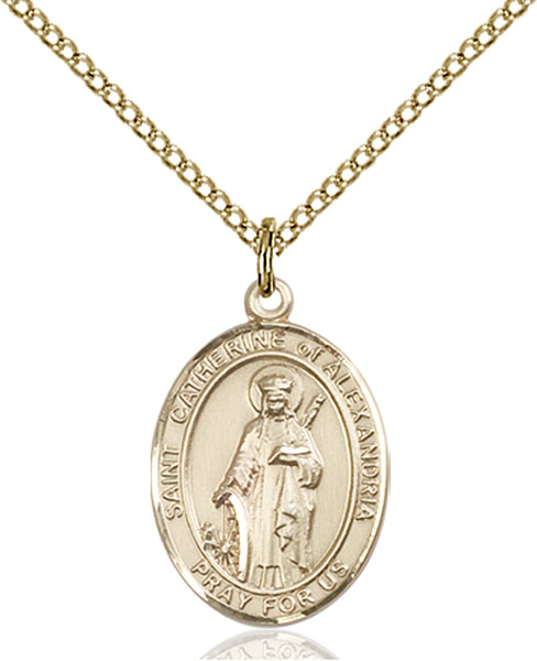 Gold-Filled St. Catherine of Alexandria Pendant