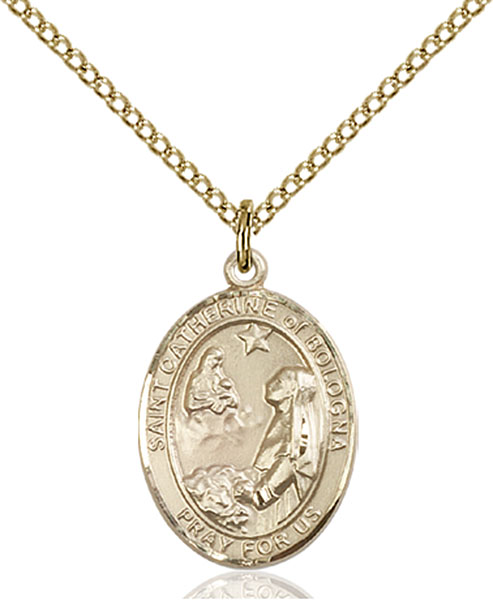Gold-Filled St. Catherine of Bologna Pendant
