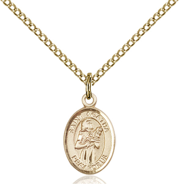 Gold-Filled St. Agatha Pendant