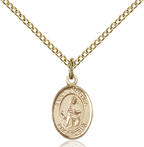 Gold-Filled St. Dymphna Pendant