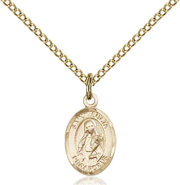 Gold-Filled St. Lucia of Syracuse Pendant
