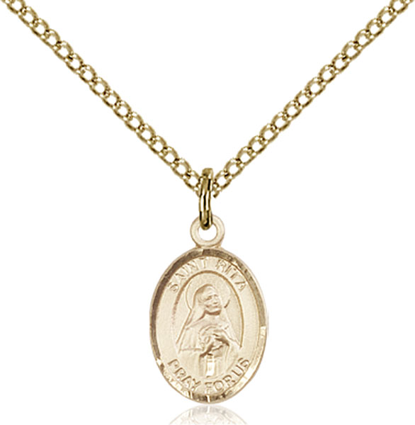 Gold-Filled St. Rita of Cascia Pendant