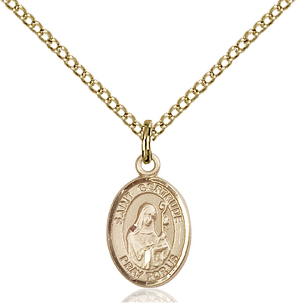 Gold-Filled St. Gertrude of Nivelles Pendant