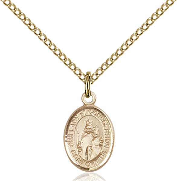 Gold-Filled Our Lady of Consolation Pendant