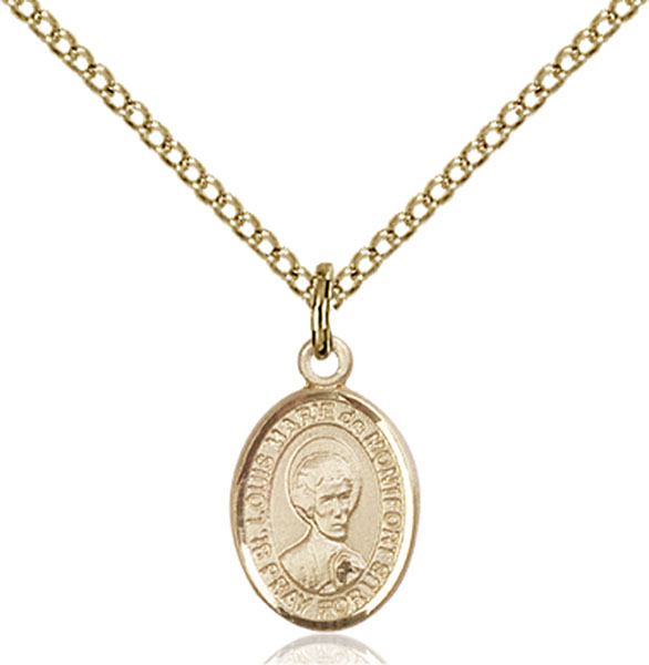 Gold-Filled St. Louis Marie De Montfort Pendant