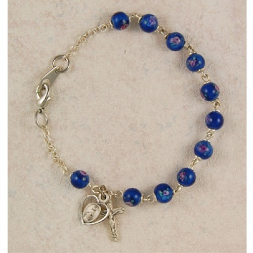 7 1/2" Blue Venetian Bracelet