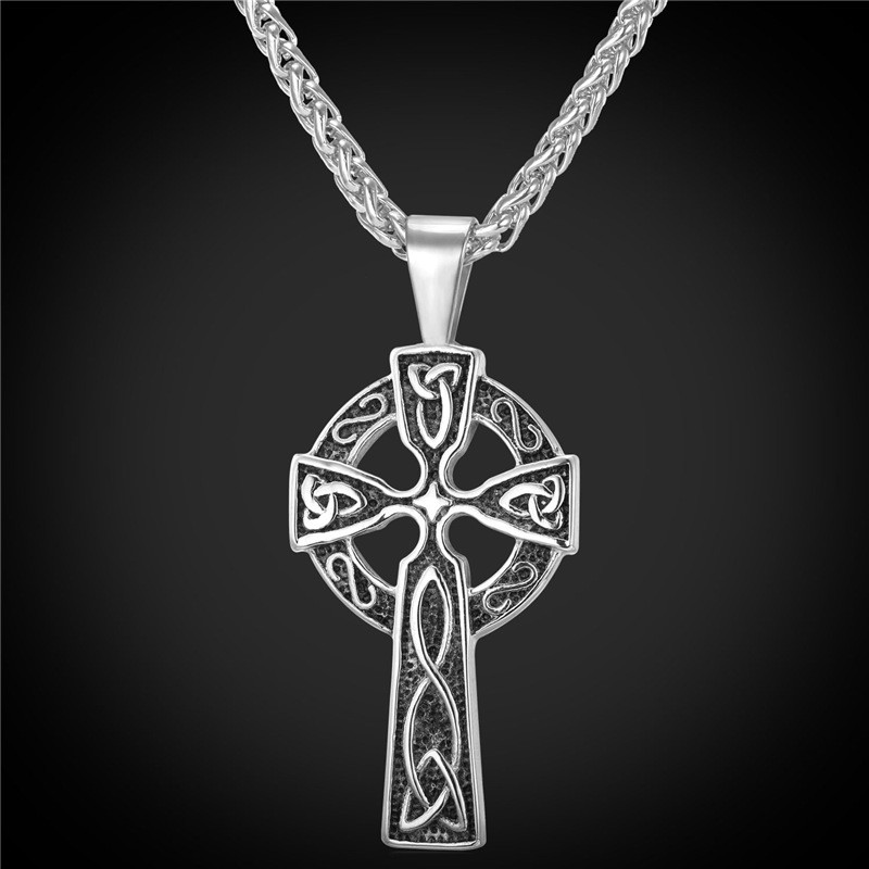 Celtic Cross Necklace - Stainless Steel