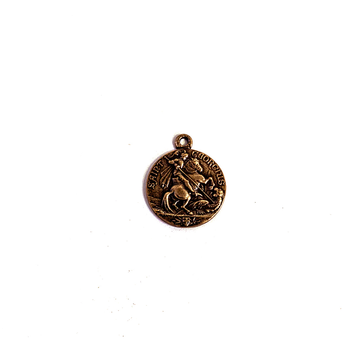 Vintage Bronze St. George and Ancient Sailing Ship Medal