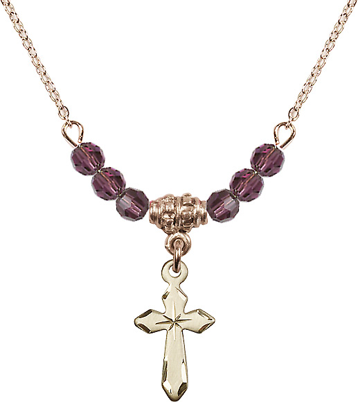The charm features a Virgin of the Globe medal. Silver Plate Rosary Bracelet features 6mm Amethyst Fire Polished beads The Crucifix measures 5/8 x 1/4 