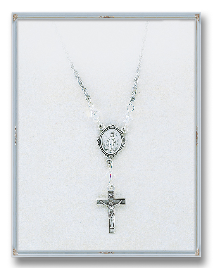 925 Sterling Silver Four 4-Way Cross Medal Medalla Milagrosa Miraculous  Pendant