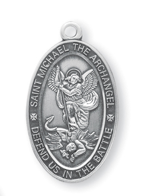 St. Louis Patron Saint Oval Sterling Silver Medal