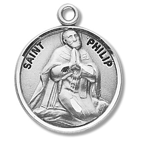 Sterling Silver Round Shaped St. Phillip Medal