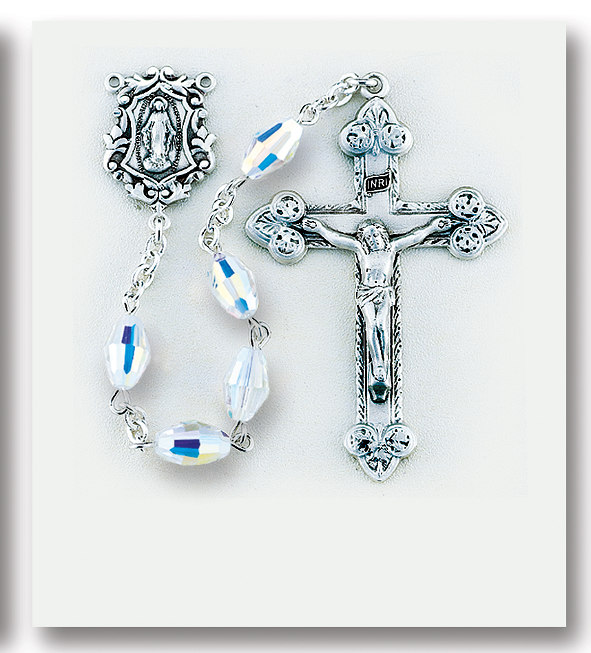 Oval Swarovski Crystal Rosary